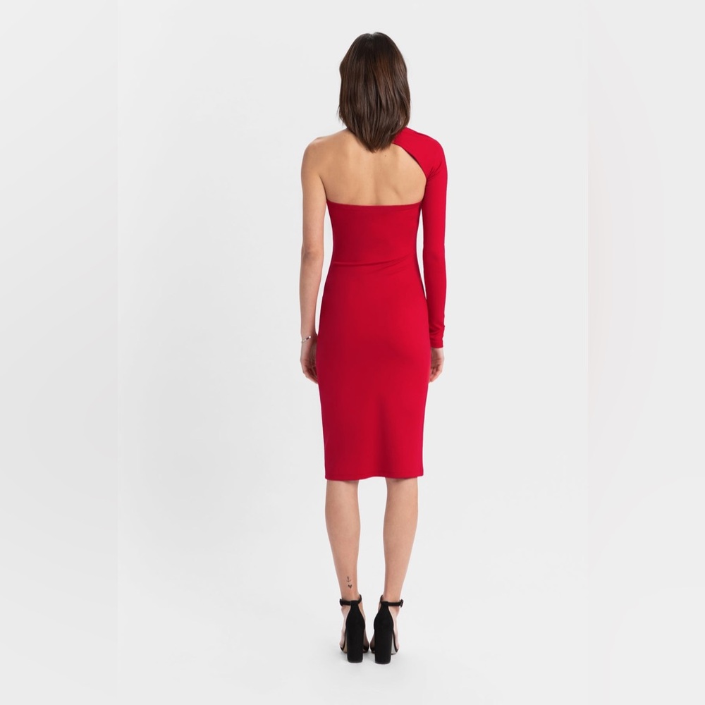 MARELLA One Shoulder Red Dress - Picture 2 of 12